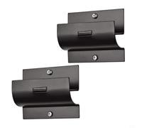 EffiFish Colgador de escalera montado en la pared, ganchos de escalera de hierro negro para almacenamiento de herramientas de garaje, ahorro de espacio fácil de instalar para escaleras (2 piezas)