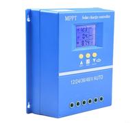 EffiFish Controlador de carga solar MPPT, cargador fotovoltaico de 100 A 12 V-48 V con puertos USB duales, pantalla LCD, 7 modos de trabajo