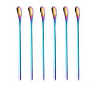 EffiFish Cuchara de metal para derretir y mezclar cera, herramienta de acero inoxidable para resina, jabón y velas, proyectos de manualidades (colorido)