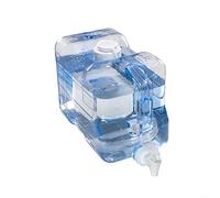 EffiFish Dispensador de bebidas y agua de plástico reutilizable de 3 a 7,5 L con grifo, para almacenamiento en refrigerador y fácil vertido, azul transparente (7,5 L)