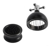 EffiFish Distribuidor y manipulador de café ajustable de 51 mm, nivelador de tierra espresso de acero inoxidable de doble rodamiento para una extracción uniforme (negro)