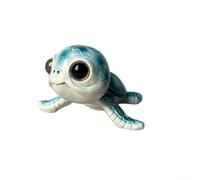 EffiFish Figura de tortuga de resina para decoración de escritorio, bonita decoración con estilo minimalista, adorno azul o gris de 9,5 cm (azul)