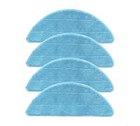 EffiFish Funda de repuesto para limpiaparabrisas Leifheit para azulejos y bañeras, paño de limpieza de microfibra con solapa de goma elástica, color turquesa, paquete de 2/4 (paquete de 4)