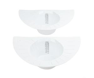 EffiFish Gorro de colección de orina, 900 ml, con alas antideslizantes y boquilla para transferencia de muestras, color blanco