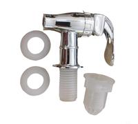 EffiFish Grifo de botella de vino de plástico Válvula dispensadora de agua de 17 mm para contenedores de bebidas, interruptor de grifo de flujo suave para uso en interiores (plata)