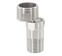 EffiFish Grifo de pared ajustable de 360 grados, adaptador de esquina de extensión, conector curvado de tornillo excéntrico para baño, cocina, fontanería (estilo largo)