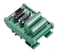 EffiFish HDP15-MG6 - Bloque de terminales adaptador VGA macho/hembra para automatización industrial, paso de 5 mm, 16-26 AWG, -20 °C a 70 °C