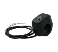 EffiFish Interruptor de bloqueo automático para motocicleta, botón de control de manillar para faros delanteros de encendido de bocina, bicicletas eléctricas, resistente al agua (KG-068 rojo)