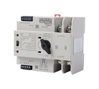 EffiFish Interruptor de transferencia automática de doble potencia inteligente de 125 A para relé temporizador ATS para generador de respaldo de suministro ininterrumpido de 110 V 220 V 400 V CA (2P
