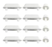 EffiFish Juego de 12 piezas para asiento de inodoro, almohadillas antideslizantes blancas para reducción de ruido, ajuste seguro e instalación, compatible con inodoros estándar en casa u hotel (un