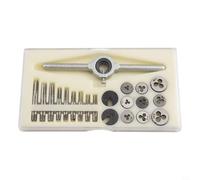 EffiFish Juego de 31 piezas M1-M2.5 HSS Métrico Tap y Die Set Herramientas de Corte de Rosca de Tornillo con Llave y Soportes para Modelismo Relojería