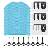 EffiFish Juego de accesorios para aspiradora MEDION para X50 SW MD 2004 con paños de microfibra para fregona cepillos laterales y bolsas de polvo para robot aspirador (B)