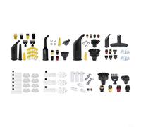 EffiFish Juego de cepillos de limpieza para la serie Karcher, compatible con fregonas de vapor SC2, SC3, SC4, SC5, cepillo redondo con paño y cabezal de plástico (B)