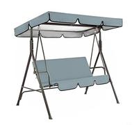 EffiFish Juego de fundas de repuesto para asiento de columpio de jardín, fundas de tela Oxford, protección solar y lluvia para patio al aire libre o patio trasero (gris)
