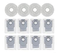 EffiFish Kit de bolsas de polvo de tela de repuesto compatible con QV 35A QR 798 Robot Aspirador Accesorios Set 4 mopas 8 bolsas