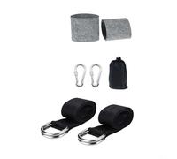 EffiFish Kit de correa para silla colgante al aire libre con anillo giratorio de 8 palabras, cuerda de poliéster resistente para columpio, 1,5 m negro, fácil y rápido de usar (1,5 m negro +