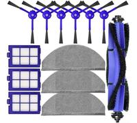 EffiFish Kit de piezas de repuesto para robot aspirador compatible con RoboVac serie X8, incluyendo cepillos laterales de cepillo principal, filtros y paños de limpieza, azul (B)