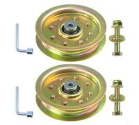 EffiFish Kit de polea tensora, para Cadet RZT50 RZT54 LTX1040, reemplaza 756-04129B 956-04129B, guía de correa de cubierta de acero con hardware (dorado)