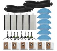 EffiFish Kit de repuesto para aspiradora Conga 7490/7290 con bolsa de polvo, filtro de cepillo lateral principal para Genesis para accesorios de barredora X-Treme (27 piezas)