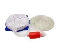 EffiFish Kit de sifón de cubierta de piscina no eléctrico con manguera de drenaje de 16 pies, sistema de extracción manual de agua para piscinas sobre el suelo