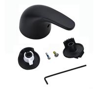 EffiFish Mango de ducha, palanca negra para kit de molduras de ducha 100657, compatible con sistemas de válvula 2300/220, construcción de acero de 15 x 6 x 6 cm, actualización de baño apta para