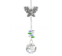 EffiFish Mariposa de aleación de zinc, fabricante óptico de arco iris para decoración de ventana de jardín, colgante vintage para adorno colgante de cristal