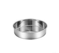 EffiFish Molde redondo para hornear de 20 cm para esponjas y pasteles de | Tamaño compacto de 16 cm, acero inoxidable 201, resistente a la corrosión, ideal para lotes pequeños, apto para lavavajillas
