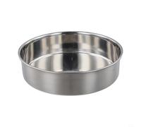 EffiFish Molde redondo para hornear de 20 cm para esponjas y pasteles de | Tamaño compacto de 16 cm, acero inoxidable 201, resistente a la corrosión, ideal para lotes pequeños, apto para lavavajillas