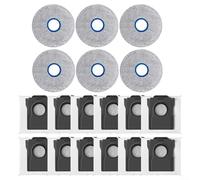 EffiFish Paquete de 16/18/24 accesorios de aspiradora robot para Dreame X60 Max Ultra, cepillos laterales, trapeadores, bolsas de polvo, kit para una limpieza eficiente del hogar (18 piezas)