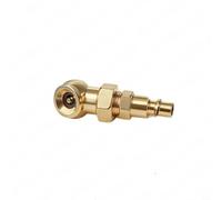 EffiFish Paquete de 2 boquillas infladoras de neumáticos, conector macho de metal para coche, motocicleta, bicicleta, válvula de sellado hermético de conexión rápida (juego de 1 pieza)