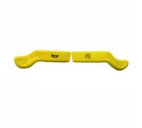 EffiFish Paquete de 2 botones de extensión de interruptor de bocina, fundas de llave de arranque de manillar ABS para la mayoría de bicicletas y bicicletas eléctricas (amarillo)