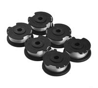 EffiFish Paquete de 6 bobinas para recortadora de bobina, sistema de alimentación de líneas individuales para carretes de repuesto hiperresistentes, accesorios para recortadora de césped