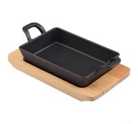 EffiFish para plancha para teppanyaki Hierro Mineral Para Horno para(A) | Hierro para fundido , distribución calor uniforme, cuadrado para compacto, apto horno y fogones