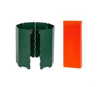 EffiFish Parabrisas de estufa de camping, 10 placas de aluminio con bolsa de almacenamiento, bloqueo de calor para estufas de butano uso al aire libre