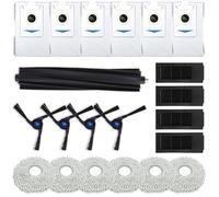 EffiFish Partes de aspiradora Robot Set de repuesto para aspiradora Filtros Cepillos Paños de fregona para Deebot X2 para Omni Robot Vacuum