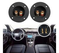 EffiFish Placa de terminales de altavoz redonda Conector de tornillo de poste de encuadernación doble para subwoofer de coche con audio banana de 4 mm (2 piezas)