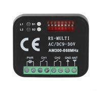 EffiFish Receptor remoto inalámbrico 300-868MHz código rodante compatible con Nice Faac Sommer para control de sistema de seguridad de puerta de garaje (negro)