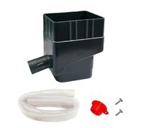 EffiFish Sistema de recogida de agua de lluvia Desviador de bajante, con manguera de 40 pulgadas, para canalones de 2 x 3 pulgadas, filtro ABS de riego de jardín, blanco, negro, verde (verde)