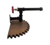 EffiFish Soporte de papel higiénico de tubo industrial, con estante de madera, estante de almacenamiento montado en la pared vintage para organizador de rollo de toallas de baño