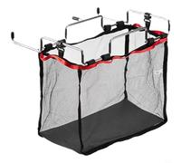 EffiFish Soporte para bolsa de basura colgante para acampar al aire libre, con bolsillo de red, organizador portátil ligero para utensilios y artículos esenciales (basura)