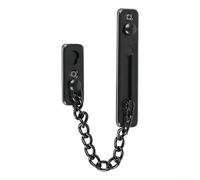EffiFish SUS304 - Protector de cadena de puerta de acero inoxidable con bloqueo antirrobo de resorte, deslizador de seguridad cepillado de 5 pulgadas para seguridad de puerta delantera, plateado