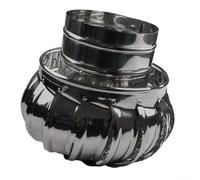 EffiFish Tapa giratoria de acero inoxidable para chimenea, anti corriente descendente, resistente a la intemperie, protector de lluvia, tubo de humo, sistema de ventilación, parte superior de escape