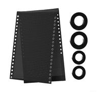 EffiFish Tela para silla de gravedad para exteriores, tela de 160 x 48 cm, tela de repuesto con cordones, transpirable, para reparación de fundas de asiento (negro)