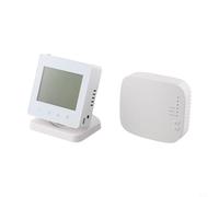 EffiFish Termostato inteligente Tuya, controlador de temperatura inalámbrico RF433 para calefacción de caldera de gas, aplicación y control de voz, programable, blanco (WiFi)