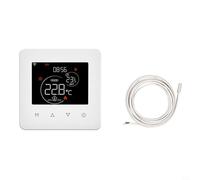 EffiFish Termostato WiFi programable, para Tuya y para control de aplicación Moes, para Alexa Voice Assistant, 86 x 86 mm, blanco para calefacción de suelo de caldera de gas (calefacción eléctrica)