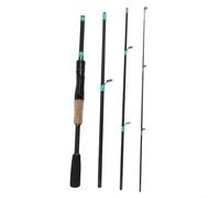 EffiFish The Luabar Spinner Baitcasting Rod de fibra de vidrio M Tone Multi-section Pole para señuelos de pesca, guía de línea suave, 1,65 m-2,1 m (a)
