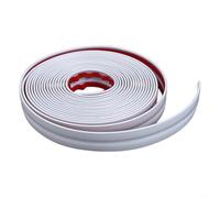 EffiFish Tiras decorativas de pared, 2 cm x 5 m, PVC, adhesivo para esquinas interiores y exteriores, borde 3D brillante, protector de pared anticolisión para bebés y ancianos (blanco)