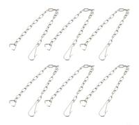 EffiFish Válvula de parada de tanque de inodoro de acero inoxidable Chai, n con gancho y anillo en C, repuesto resistente a la corrosión de 25 cm para la mayoría de válvulas de descarga de inodoro (6