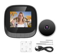 EffiFish Visor Digital de Puerta, Con Cámara de Mirilla Electrónica de Pantalla LCD de 6 cm, Para Monitor de Seguridad de Visión Nocturna con Ángulo Amplio de 90 Grados