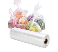 Efforias 500 bolsas de polietileno en un rollo de frutas y verduras de plástico transparente para carniceros, bolsas de polietileno | 9 x 14 pulgadas | Fruta/verdura/alimentos/carne (2 rollos)